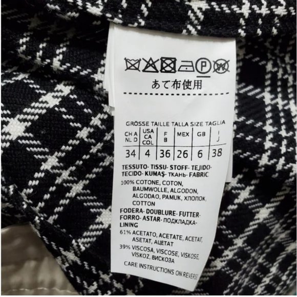 Weekend MaxMara Black and White Plaid Jacket - Picture 8 of 8